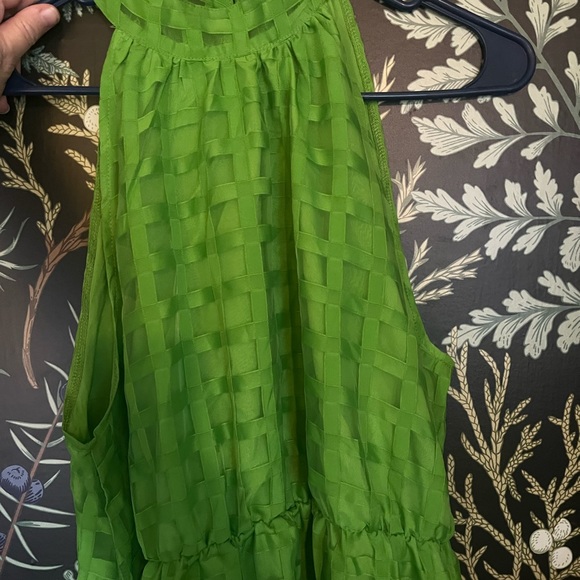 Green Tiered Halter Maxi Dress for Weddings - Picture 3 of 5